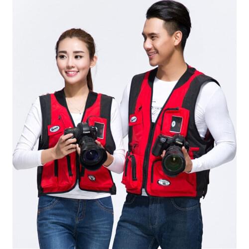 Mens Outdoor Fishing Vest Multi-pockets Sleeveless Jackets Spring Photography Women Waistcoat Breathable Hiking Mesh Vests