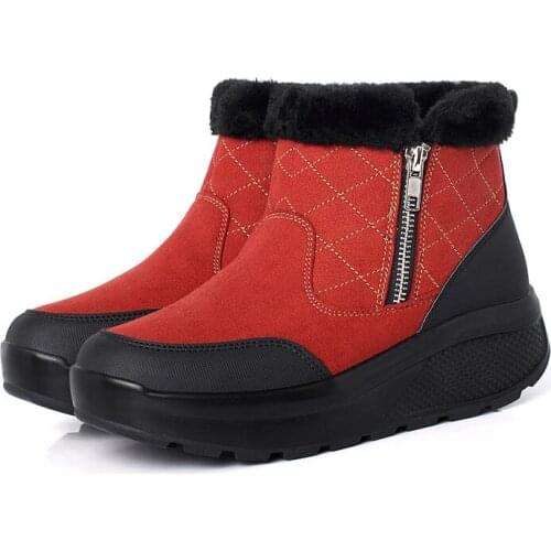 Winter Outdoor Snow Boots Woman Water-Resistant Anti-Ski Casual Shoes Women Winter Plush Thick Warm Ladies Cotton Shoes