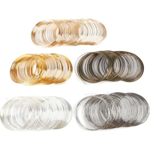 High Quality 100 Loops 0.6mm Memory Beading Steel Wire For DIY Jewelry Findings Bangle Bracelet Making Accessories