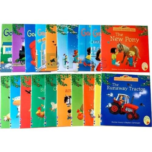 20 Books/set Usborne English Picture books ,Farmyard Tales Series Farm Story Libros Manga Libros Para Colorear Libros Livros