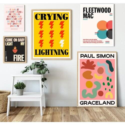 Abstract Art Lightning Figure Wall Mural Canvas Print Colorful Style Quote Flame Picture Painting Kids Living Room Home Decor