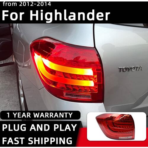 AKD tuning cars Tail lights For Toyota Highlander 2012-2014 Taillights LED DRL Running lights Fog lights angel eyes Rear parking
