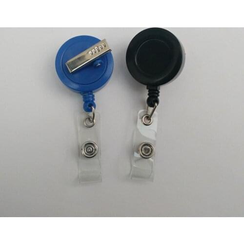 Free shipping 1000pcs/lot customized logo badge reel; promotional retractable plastic badge holder; belt clip BR36