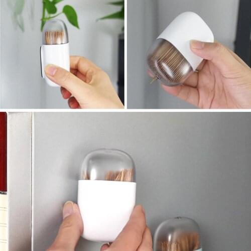 Toothpick Storage Box Household ABS Magnetic Adhesive Toothpick Holder