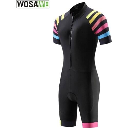 One Piece Summer Cycling Skinsuit Women Breathable Short Sleeve Road Bike Bicycle Clothing Triathlon Suit Cycling Jersey Sets