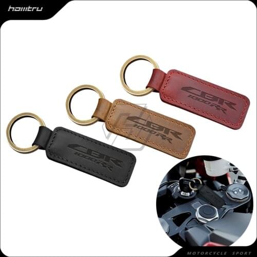 Motorcycle Retro Keychain Cowhide Key Ring Case for Honda CBR1000RR CBR 1000RR Models