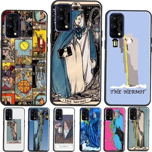 Tarot Card The Hermit Case Cover For Realme Q3 Pro 6 7 8 Pro C3 C21 GT Neo Coque For OnePlus 9R 8T Nord 8 9 Pro