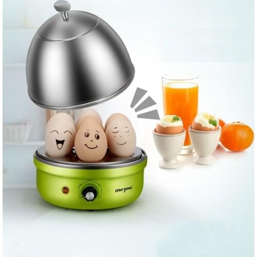 Full Stainless Steel Electric Egg Cooker With Auto Shut Off Steamer Pot Steam For Soft, Medium, Hard Boiled, Poached, Custard