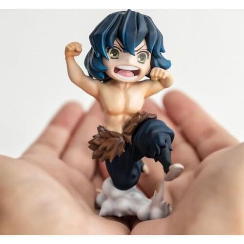 Anime Figure Demon Slayer Hashibira Inosuke 10CM PVC Action Figuras Kimetsu No Yaiba Figurine Toys Kawaii Two Types