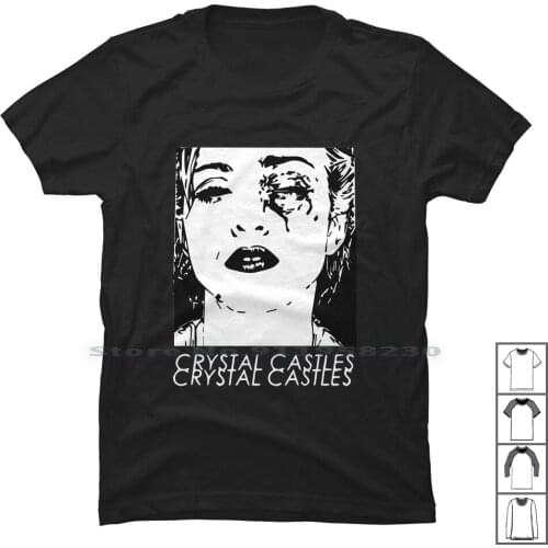 Crystal Castles T Shirt 100% Cotton Illustration Popular Crystal Singer Castle Music Donna Some Cast Ast Mad