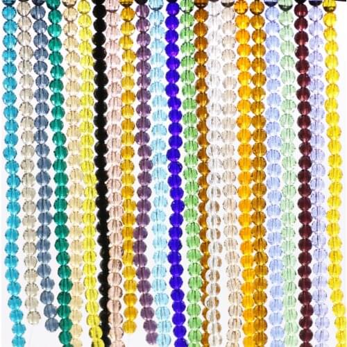 ZHUBI Crystal Round Ball 6/8/10/12mm Faceted Glass Loose Stone Beads DIY Spacers For Charm Bracelets Making Jewelry Wholesale