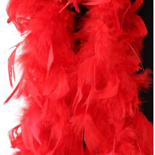 40g Turkey Feather Boa Clothing Fluffy Turkey Plumes Shawl 2 Meters Long for Dress Sewing Accessory Christmas Tree Decoration