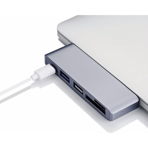 Usb c hub with power adapter usb 3.0 hub usb ports and SD and Micro SD Card slots type c hub for macbookpro