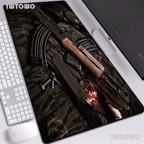 Gun Printed Mat Mice Big Full Desktop Pads Eco-friendly Material Mouse-pad Anti-slip Accurate-control Gaming Desk Play Mat