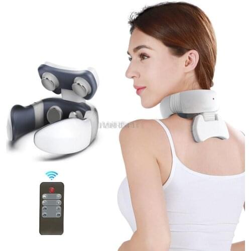 Cervical spine massager line remote control fomentation physiotherapy shoulder neck multifunctional vibration pulse neck guard