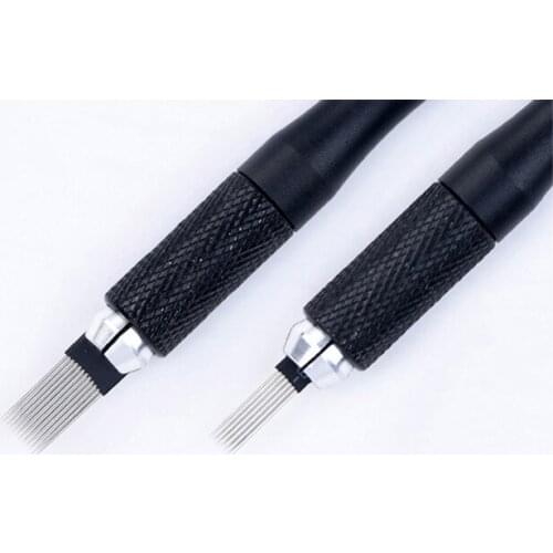 Microblading 10pcs Double Row 13 / 23 Needles Semi Permanent Makeup Shading Fog Eyebrow Tattoo Needle for manual pen