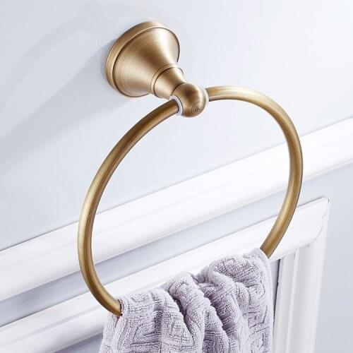 Ring Wall Mount Antique Brass Towel Ring,Towel Holder,Towel Bar Bathroom Accessories Useful for Bathroom ZD885