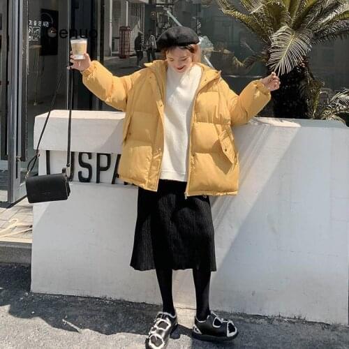 New Short Winter Jacket Women Warm Hooded Down Cotton Jacket Parkas Female Casual Loose Outwear Korean Cotton-padded Winter Coat