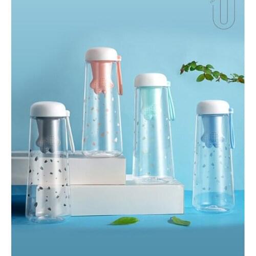 New creative 550ML cute student portable cup tea cup with tea leakage