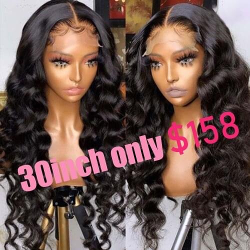 Loose Deep Wave Lace Front Wig 28inch Remy For Black Women Closure Wig Deep Curly Human Hair Wigs Frontal Bleached Knots Wigs