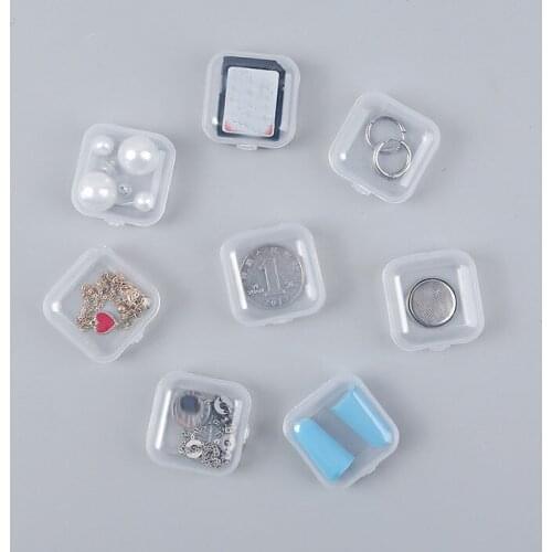 10pcs Plastic Storage Box Jewelry Organizer Box Case Transparent Convenient Storage Pill Jewelry Holder Storage Tool