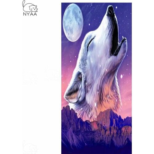 Wolf Printed Beach Towels Microfiber Made Sea Life Style Beach Towel with Tassle Around Picnic Mat blue Yoga Mat