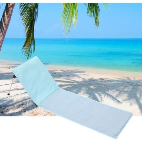 Beach Chaise Lounge Chair Portable Folding Camping Chairs Reclining Lounger for Beach Travel Summer Vacation S55