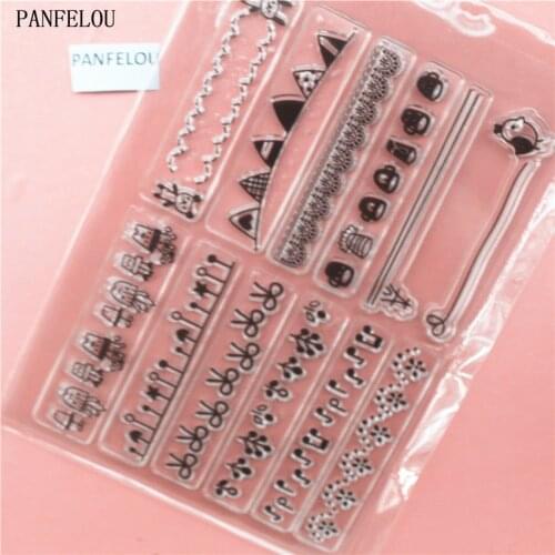 PANFELOU Flowers fence Transparent Clear Silicone Stamp/Seal DIY scrapbooking/photo album Decorative clear stamp sheets