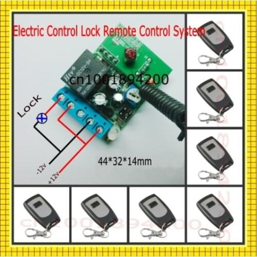 Electric Control Lock Remote Control System Press-ON Release-OFF Time Delay 3-12s garage/entrance door Remote Controller 315/433