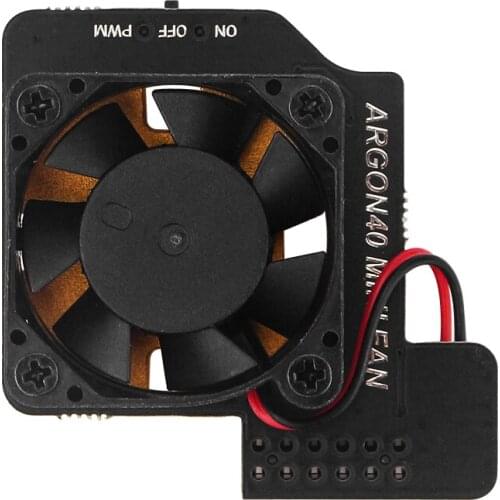 PWM Mini Fan with Switch for Raspberry Pi 4B+/3B+ Metal Base Radiator with Switch Button