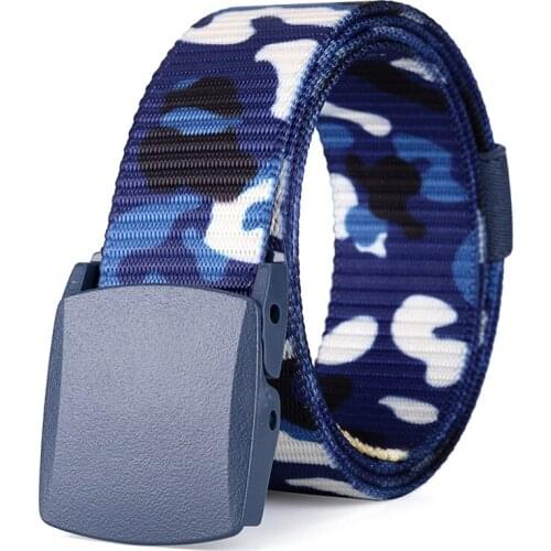 Men Female Belts Military Nylon Adjustable Belt Men Outdoor Travel Tactical Waist Belt with Plastic Buckle Pants Luxury Belt