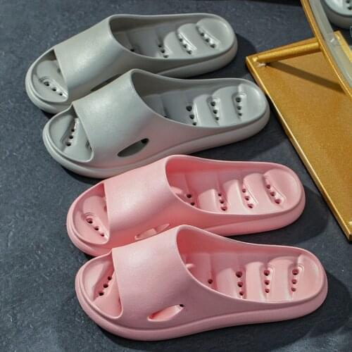 Summer Home Women Leaking Slippers Holes Sole Non Slip Bathroom Ladies Slides Indoor Couples Slippers Womens Sandals WSH3837