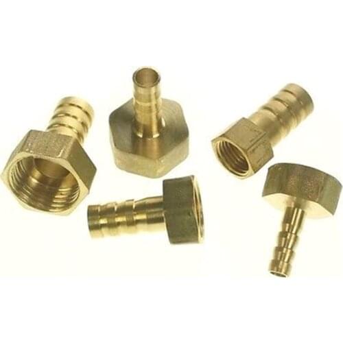 LOT 5 Hose Barb I/D 12mm x 1/2" BSP female Thread Brass coupler Splicer Connector fitting for Fuel Gas Water