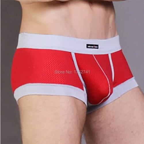 Super Soft Breath Holes Boxers Mens Underwear Low-rise Pouch Boxer Ropa Interior Para Hombre Cueca Boxer Masculina Under wear