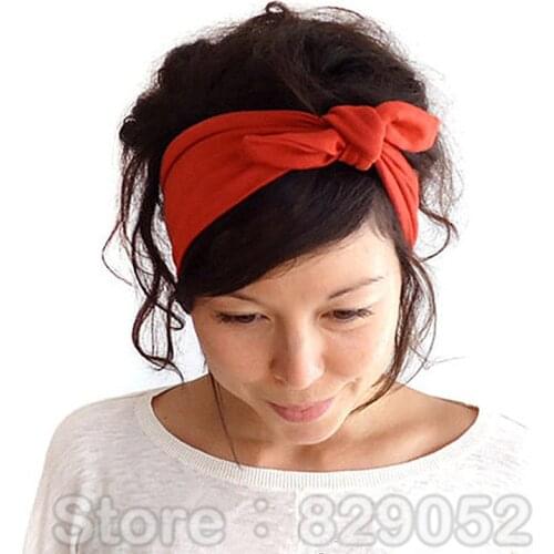 Rabbit Ear Headband Yoga Hairband for Woman Girl Knot Hair Bands Turban Headwrap Bandana Bow Headwear Bandage Hair Accessories