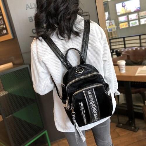 Large Capacity Letter Backpack Women 2020 Two Layers of Cowhide Leather All-Match Dual-Use Backpack Casual Super Fire Travel Bag