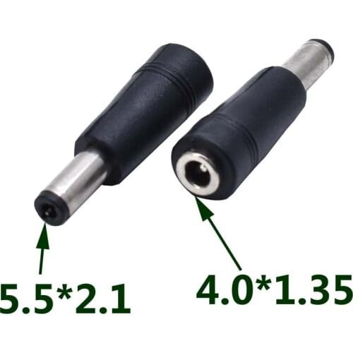 1pcs 4.0*1.35 mm female jack to 5.5*2.1 mm male Plug DC Power Connector Adapter Laptop