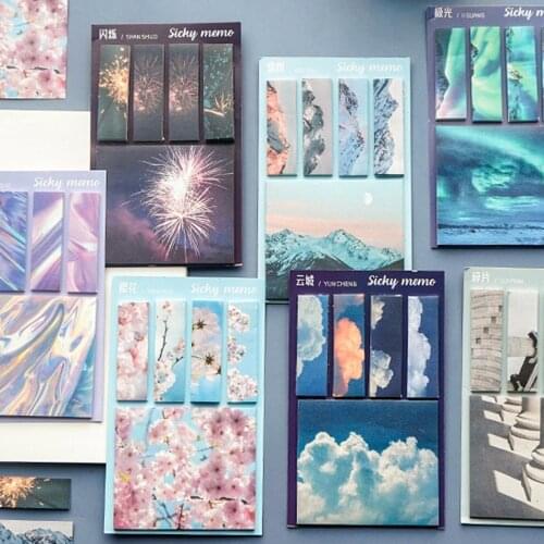100 Sheets/set Decal Sticky Notes Memo Pad DIY Scrapbooking Diary Index Bookmark Sticker