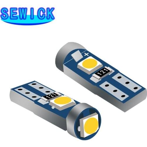50pcs 12V canbus T5 58 74 286 W1.2W Super Bright 3030 LED 3SMD wedge LED Light Car Dashboard Instrument Cluster Panel Lamp Bulb