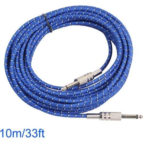 6.35mm Male to 6.35mm Male Stereo Male To Male Audio Cable For Electric Guitar Mixer Mono Cable Mono Channel 1m 1.8m 3m 5m 10m