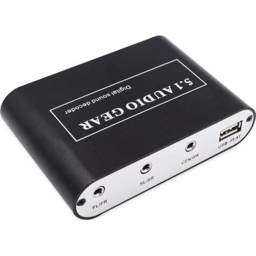 Digital 5.1 Audio Gear Decode Dolby Dts/ac-3 Optical To 5.1-Channel RCA Analog Sound Spdif Decoder Stereo
