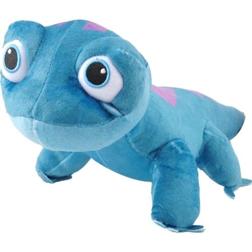 25CM Disney Frozen 2 Blue Salamanders Bruni Fire Lizard Stuffed Plush Toy Olaf Elsa Anna Christmas Gifts Toys for Children Kids