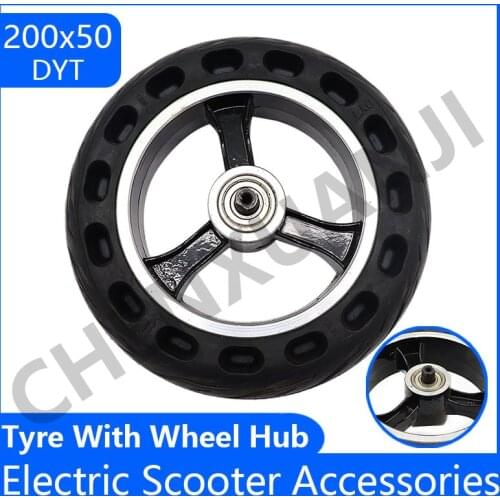 200x50 Solid Wheel Honeycomb Wheel Tyre with Alloy Hub 8 Inch No Need Inflate Wheel for Folding Mini Electric Scooter