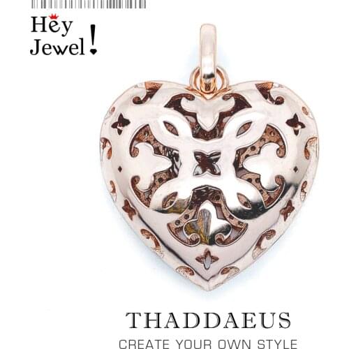 Pendant Heart Locket,2019 Brand 925 Sterling Silver Glam Rose Gold Color Jewelry Europe Bijoux Accessorie Gift For Woman