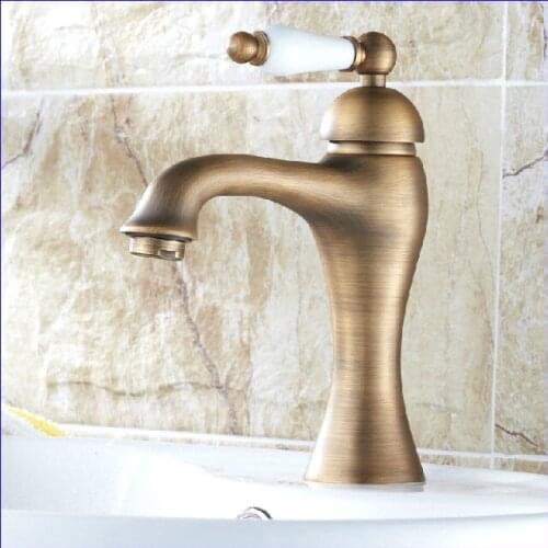 L16588 - Luxury Deck Mounted Bronze Finish Brass Material Wash Basin Faucet