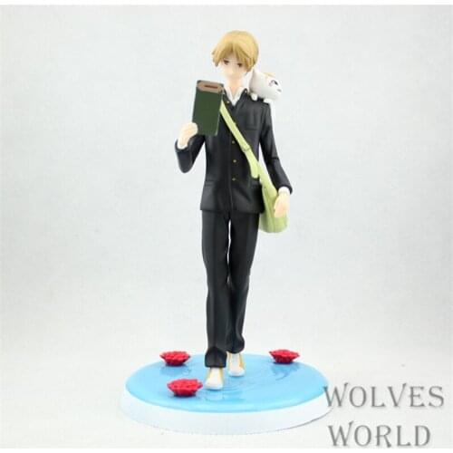 Cute Anime Natsume Yuujinchou Takashi Natsume with Madara Reading Ver. PVC Action Figure Collectible Model Kids Toys Doll Gifts