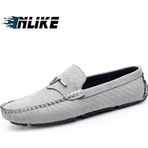 INLIKE Brand Spring Summer Man Shoes Solid Color Adults Fashion Loafers Men Driving Doug Shoes