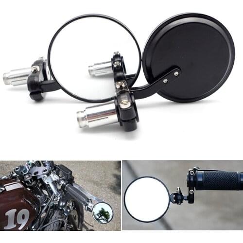 Motorcycle rearview accessories for triumph street twin vtx 1800 ybr 125 yamaha honda rebel 250 bar end mirror
