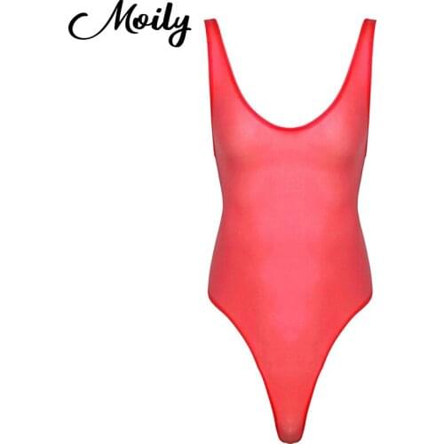 Men Adults Sexy Lingerie Transparent Bodycon Bodysuits Catsuit Sleeveless High Cut Leotard Bikini Thong Bodysuit Night Clubwear