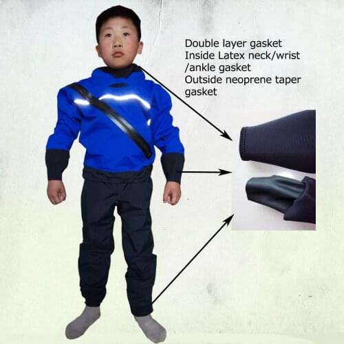Teenage big kids children dry suit latex neck and wrist latex ankle gasket for sailing,fishing,kitesuring,kayak, fishing